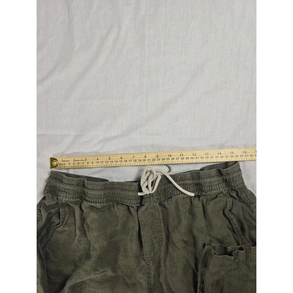 Quince Pants Mens XL Green Linen Drawstring Beach Jogger Relaxed Fit Casual